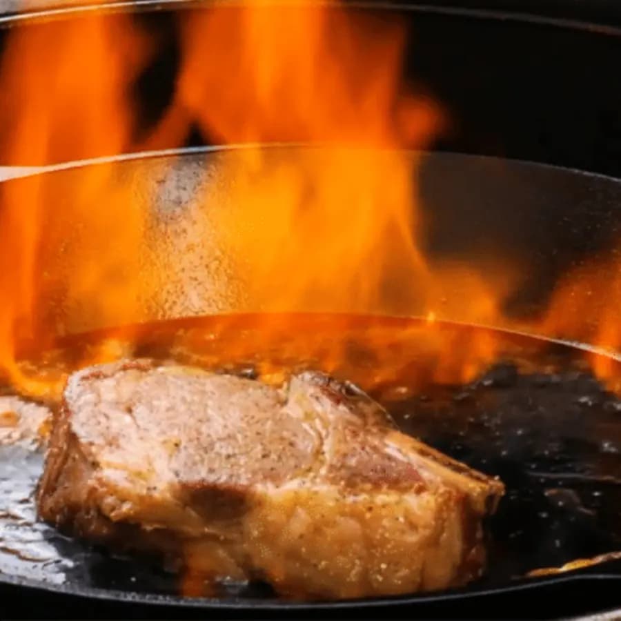 Amber Flambe Steak